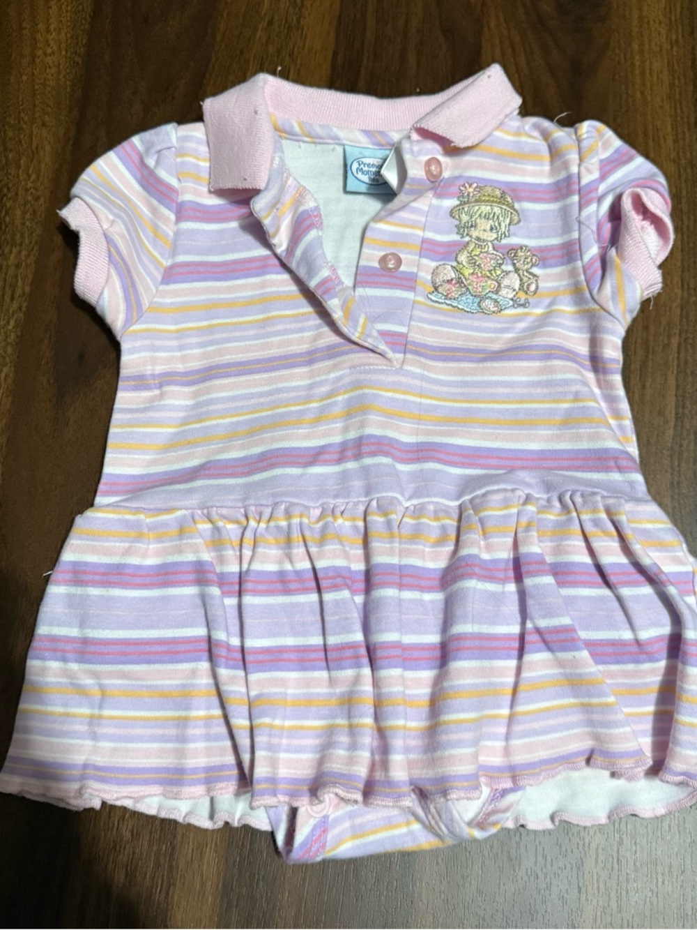 SOLD Baby girl precious moments vintage onesie dress